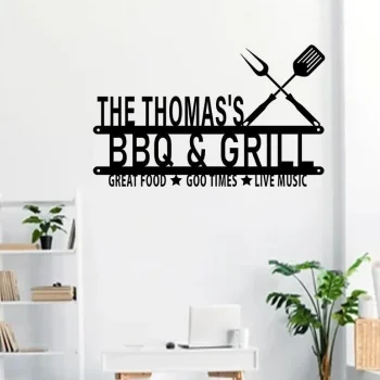 Personalized Metal Bbq Grill Sign, Backyard Metal Sign, Bbq Decor, Grilling Sign, Custom Bbq Sign, Bar & Grill Metal Wall Art, Backyard Decor