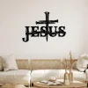 Jesus The Way The Truth The Life Metal Wall Art, Christ Sign Home Decor God Faith Decoration Religious Lord Housewarming Xmas Gifts