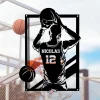 Custom Basketball Player Metal Sign, Basketball Decor, Basketball Metal Wall Art, Basketball Sign, Kid Boy Girl Nursery Decoration Birthday Gift