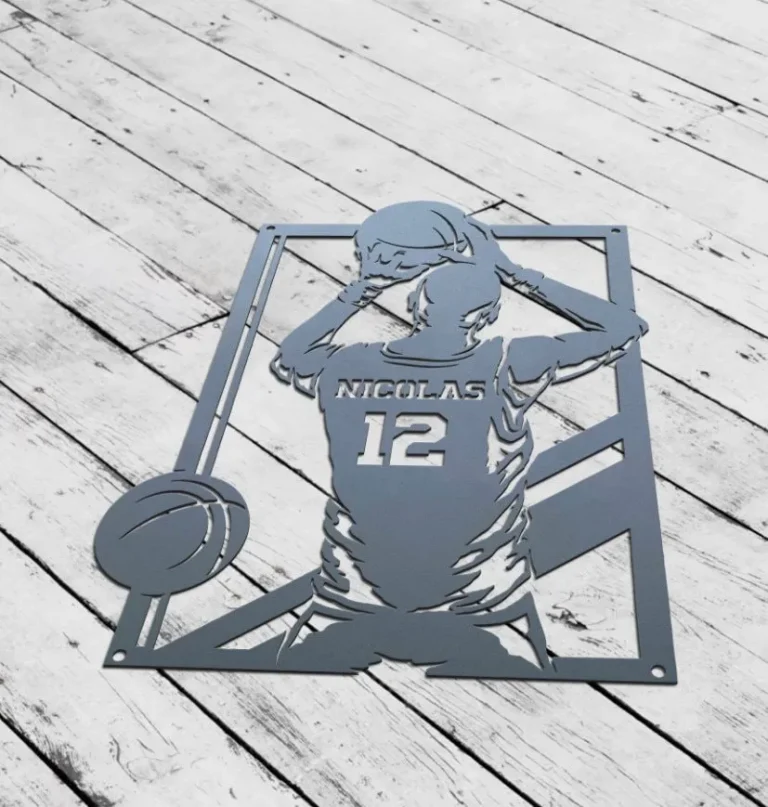 Custom Basketball Player Metal Sign, Basketball Decor, Basketball Metal Wall Art, Basketball Sign, Kid Boy Girl Nursery Decoration Birthday Gift