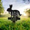 Custom Bunny Memorial Stake, Remembrance Bunny Stake, Garden Bunny Decor, Bunny Lover, Metal Bunny Stake, Rabbit Loss, Pet Grave Markers