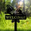 Custom Metal Squirrel Garden Stake, Outdoor Garden Yard Decor, Garden Gift, Squirrel Welcome Garden Sign, Animal Lover Sign Yard Stakes