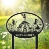 Custom Garden Name Sign, Personalized Fairy Garden Metal Sign, Welcome To The Fairy Garden Stake, Outdoor Garden Yard Decor, Garden Gift