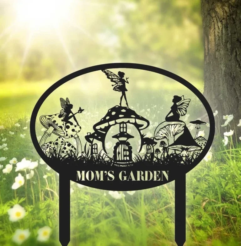 Custom Garden Name Sign, Personalized Fairy Garden Metal Sign, Welcome To The Fairy Garden Stake, Outdoor Garden Yard Decor, Garden Gift
