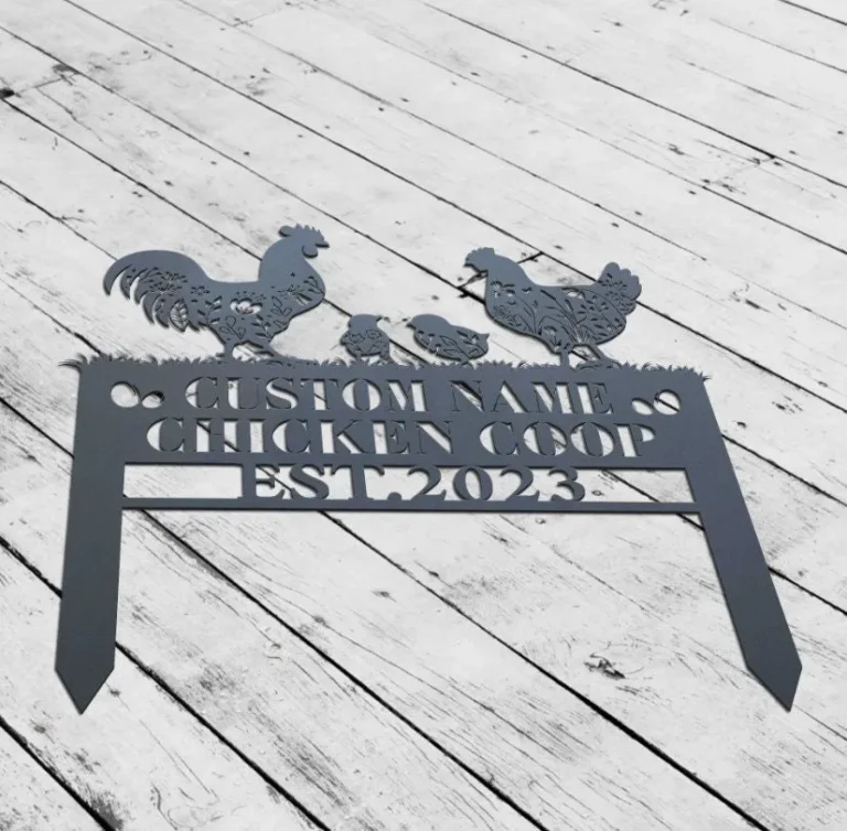 Personalized Chicken Farm Metal Sign, Farm Coop Sign, Family Name Metal Sign For Farm House, Hen House Coop Sign, Custom Chicken Farm Sign