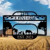 Custom Metal Farm Sign , Farm Animals, Personalized Farm Metal Sign, Metal Farm Sign Outdoor Metal Decor, Ranch Name Sign, Gift For Farmer