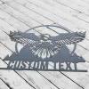 Custom Metal Eagle Sign, Family Name Sign, Farm Decor, Man Cave Decor, Personalized Eagle Name Sign, Eagle Home Decor, Eagle's Nest Monogram