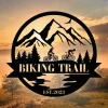 Mountain Biking Sign, Personalized Metal Biking Sign, Moab Bike Riding Bicycle Metal Wall Art, Bicycle Lovers Gift, Custom Biking Couple