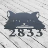 Cat House Number Sign Cat House Address Sign Custom Door Number Sign Cat Welcome Sign Housewarming Gift Gift For Cat Lovers House Number