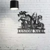 Custom Ship Octopus Tentacles Metal Wall Art Personalized Kraken Octopus Name Sign Home Decor Ocean Sea Monster Decoration Gift Octopus Sign