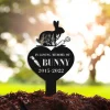 Customized Bunny Memorial Stake, Pet Loss Gift, Bunny Lost, In Loving Memory, Bunny Acrylic Stake, Rabbit Loss, Grave Marker, Sympathy Plaque