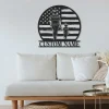 Custom Us Police Dad And Daughter Metal Wall Art, Personalized Policeman Name Decor Hanging For Home, Police Gift, Us Police Dad And Son Gift