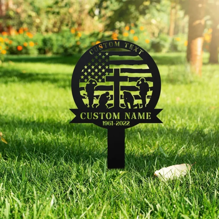 In Memory Of Soldier, Memorial Metal Stake, Memory Day, Stake For Military, Military Loss, Military Gift, Military Sign Us Military Sympathy