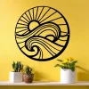 Sunrise Metal Sign, Sun And Waves Metal Wall Art, Room Decor, Beach Wall Art, Sun And Waves Decor, Beach House, Lake House Decor, Outdoor Decor