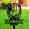 Custom Baseball Gloves Memorial Stake, Baseball Metal Stake, Baseball Player Name Sign, Sympathy Sign, Grave Marker, Remembrance Stake