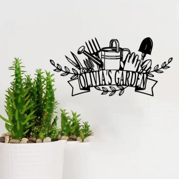 Personalized Garden Metal Sign, Custom Gardener Name Sign, Garden Metal Sign, Garden Wall Art, Garden Decor, Gift For Gardener, Metal Yard Sign