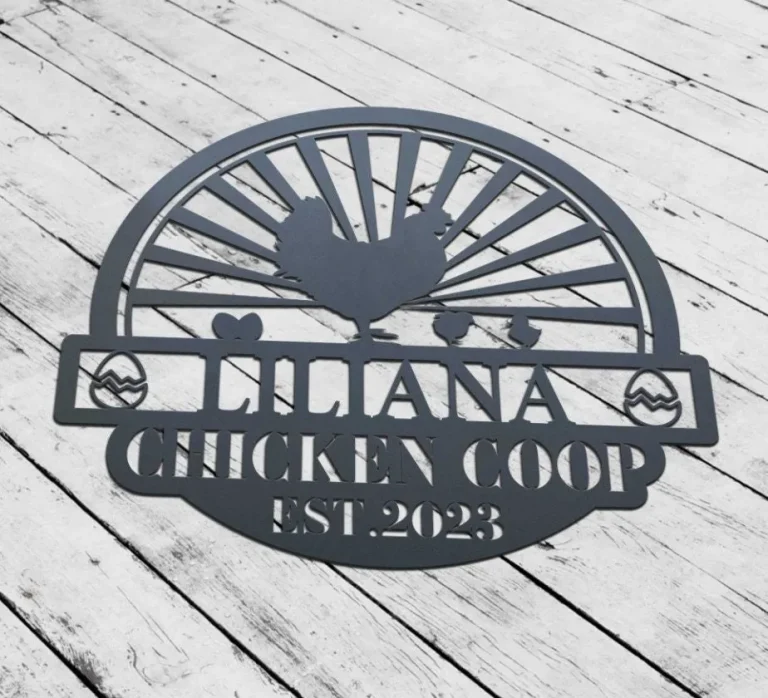 Customized Chicken Farm Metal Sign, Our Little Coop Sign Metal Sign, Hen House Coop Sign, Family Name Metal Sign For Farm House, Farm Sign