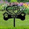 Custom Metal Pet Memorial Stake, Personalized Dog Loss Gift, Garden Stake For Loss Of Pet, Custom Dog Memorial Stake With Heart And Paw