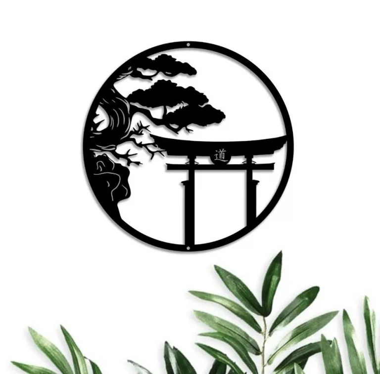 Japanese Metal Wall Art Bonsai Tree Metal Art Cherry Blossom Tree Metal Wall Art Japanese Inspired Metal Art Work Bonsai Tree Gift Bonsai