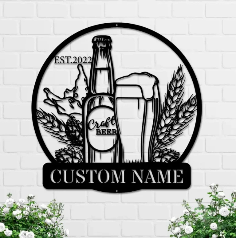 Custom Metal Homebrewing Sign, Craft Brewery Wall Decoration, Beer Lover Gift, Housewarming, Brewhouse Bar Signing Beer Tasting, Bar Signage