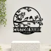 Custom Birds On Branch Metal Sign, Personalized Garden Sign, Garden Decor, Gift For Her, Metal Garden Sign, Custom Garden Sign, Garden Sign