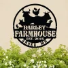 Personalized Metal Farm Sign, Chicken Cow Goat Pig Farm Sign, Outdoor Sign, Custom Metal Farm Sign, Farmhouse Decor, Farmer Gift, Ranch Decor