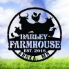 Personalized Metal Farm Sign, Chicken Cow Goat Pig Farm Sign, Outdoor Sign, Custom Metal Farm Sign, Farmhouse Decor, Farmer Gift, Ranch Decor