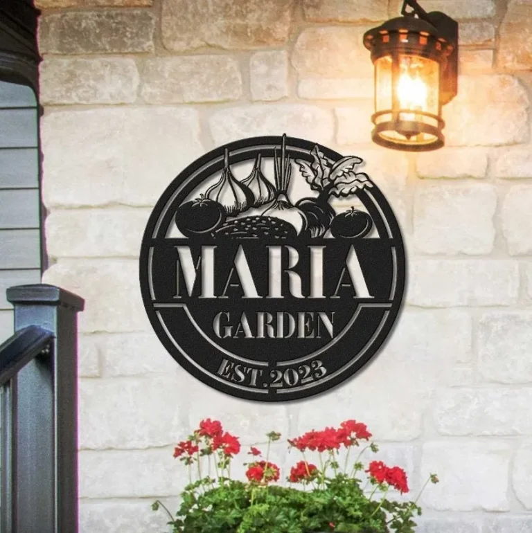 Custom Vegetable Garden Sign, Metal Vegetable Stand Signs, Personalized Garden Metal Sign, Metal Hanging Garden Sign, Garden Sign