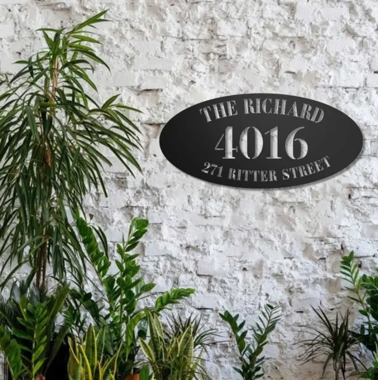 Oval Address Sign, Address Numbers, Oval House Numbers, Custom Address Sign, Personalized Oval Address Sign, Address Sign, Address Gift