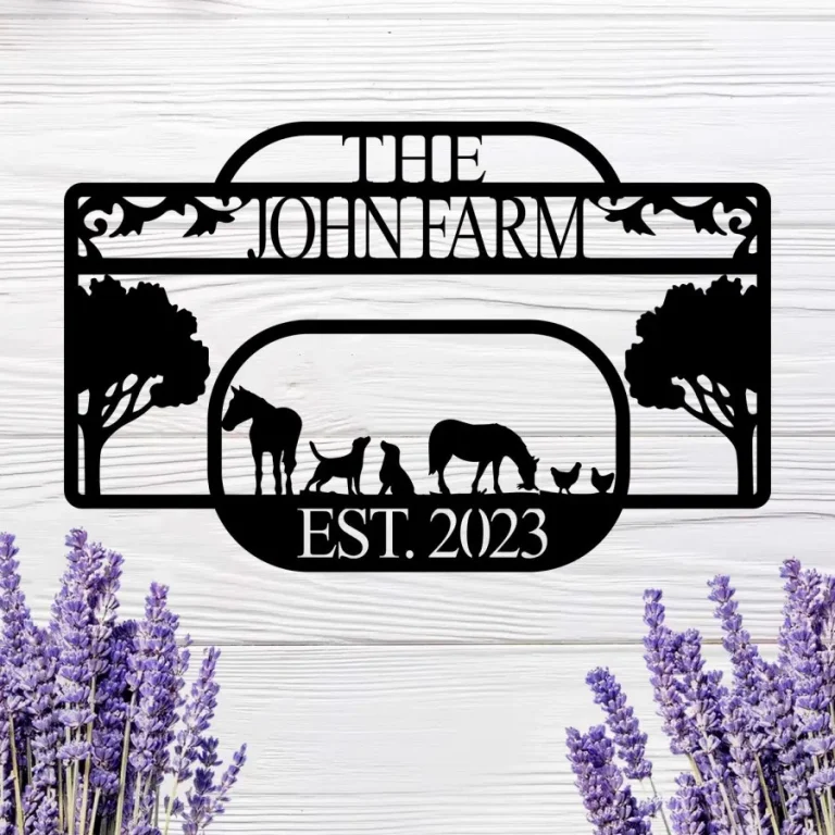 Personalized Metal Farm Sign, Farm Animals, Custom Farm Metal Sign, Outside Barn , Country House Ranch, Metal Wall Art, Custom Farmhouse Sign