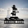 Personalized Lighthouse Sign Name, Lighthouse Metal Sign, Indoor Decor, Lighthouse Monogram, Custom Lighthouse Wall Art, Lighthouse Wall Decor