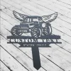 Tractor Memorial Plaque Stake, Tractor Memorial Cross For Grave, Tractor Sympathy, Personalized Memorial Garve Maker, Grave Marker Human