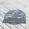 Custom American Eagle Metal Sign, Eagle Metal Wall Art, Personalized Us Large Metal Eagle Wall Sign, Eagle And Mountain Sign Decor, Eagle Decor