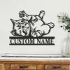 Custom Cat Metal Sign, Cat Wall Art, Indoor Decor, Room Decoration, Personalized Cat Name Sign, Pet Lover Gift, Cat's Mom Sign, Cat Wall Decor