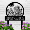 Personalized Metal Garden With Stakes, Custom Garden Metal Sign, Garden Yard Sign, Sign For Flower Beds, Garden Gift, Garden Decor, Garden Signs