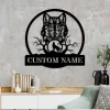 Custom Wolf Monogram Metal Sign, Wolf Howling Metal Art, Wolf Decor, Wolf Wall Decor, Wildlife Sign, Wolf Sign Hunting Metal Sign, Hunter Gift