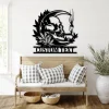 Skull Smoking Weed Metal Wall Art, Marijuana Skull Sign Decor, Moon Skull Sign, Custom Cannabis Sign Gift For Him, Birthday Gift Skull Decor