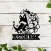 Floral Fox Metal Wall Art, Fox Metal Sign, Wildlife Metal Sign, Fox Collection, Fox Lover Gift Animal Lover Gift Fox Wall Hangings Home Decor