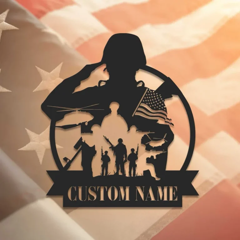 Custom Us Army Military Metal Wall Art, Personalized Vietnam Veteran Metal Sign, Veterans Day Gift For Soldiers, Veterans Gift, Military Sign