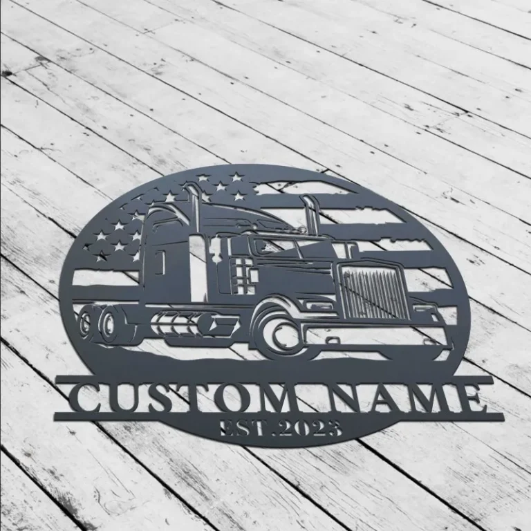 Personalized Semi Truck Wall Metal Art - Custom Semi Truck - Metal Wall Art -wall Decor- Personalized Semi Truck - Semi Truck - Home Decor