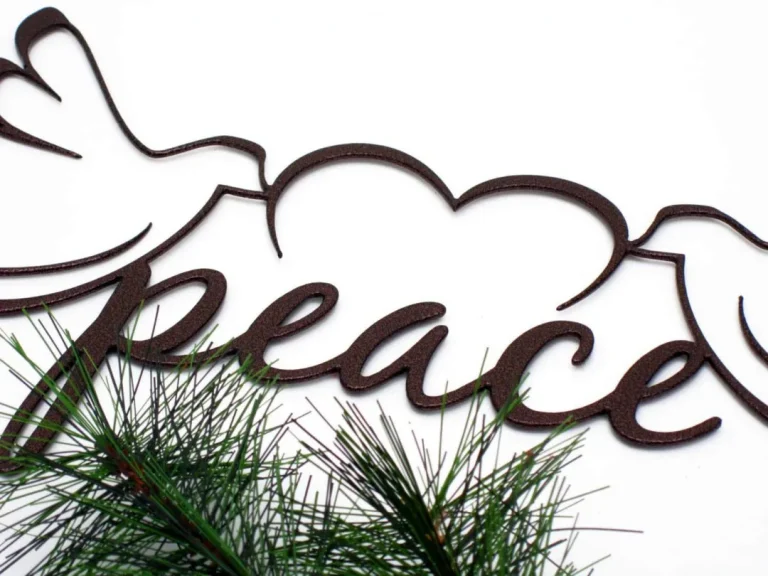 Christmas Peace Doves Metal Sign - Copper, Christmas Decor, Christmas Gift, Xmas Decor, Christmas Decor