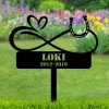 Custom Infinity Horse Memorial Stake, Metal Horseshoes Garden Stake, Personalized Horse Name Yard Sign, Horse Grave Marker, Remembrance Stake