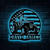 Custom Tractor Driver Metal Sign With Led Lights, Personalized Farm Tractor Name Sign, Home Decor, Farm Tractor Sign, Farmhouse Decor, Farm Sign