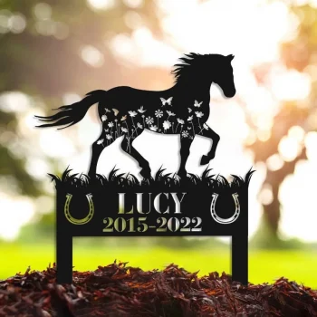 Custom Horse Memorial Stake Sign, Remembrance Stake, Ranch Decor, Grave Markers Sign, Metal Sign With Stake, Horse Lover Gift, Sympathy Sign