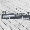 Running Custom Name Medal Hanger Monogram, Kids Room Sports Decor, Running Sign, 12 Rungs For Medals & Ribbons, Medal Display, Sports Medals