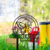 Personalized Butterfly Home Garden Decor, Custom Metal Garden Sign With Stakes, Garden Name Sign, Outdoor Sign, New Home Gift, Metal Yard Art