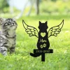 Custom Cat Memorial Stake, Remembrance Stake, Flower Cat Memorial Plaque With Stake, Cat Loss Gift, Sympathy Sign, Pet Grave Markers, Pet Loss