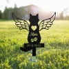 Custom Cat Memorial Stake, Remembrance Stake, Flower Cat Memorial Plaque With Stake, Cat Loss Gift, Sympathy Sign, Pet Grave Markers