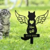 Custom Cat Memorial Stake, Remembrance Stake, Flower Cat Memorial Plaque With Stake, Cat Loss Gift, Sympathy Sign, Pet Grave Markers