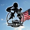 Custom Us Soldier Military Metal Wall Art Personalized American Army Name Sign Home Decor Veteran Patriotic Decor Xmas Gifts Home Decor